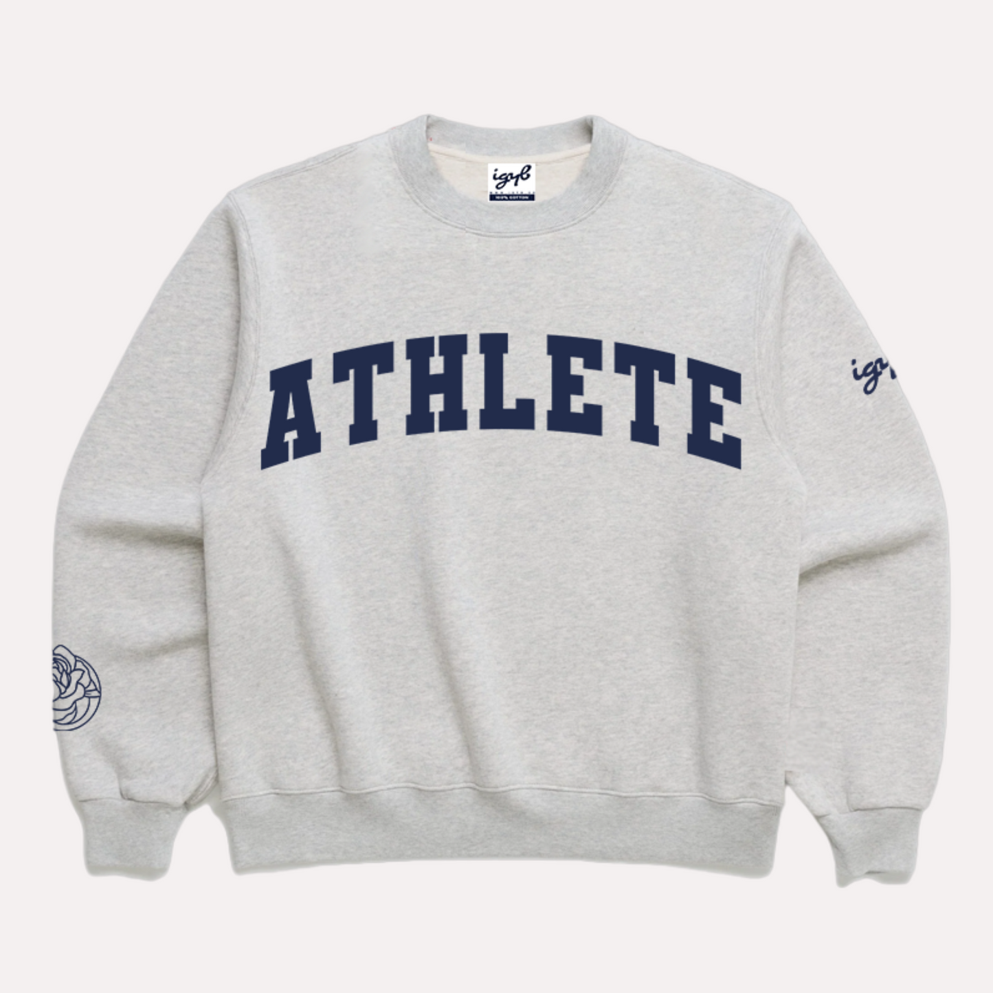 The Unbothered Athlete Sweatshirt in Marshmallow Gray