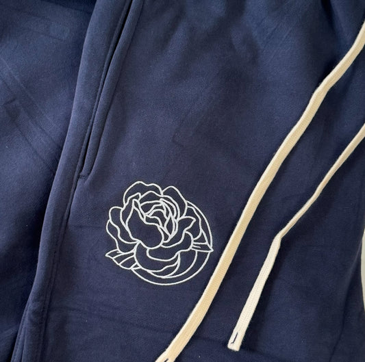 IGYB Peony Sweatpants in Navy