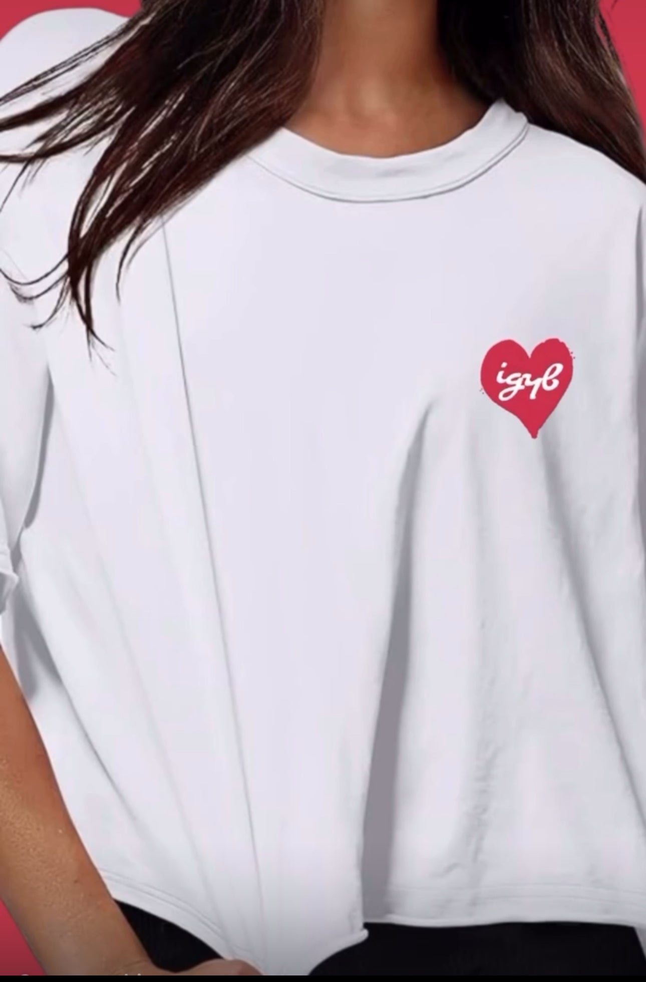 Bold Hearts & High Hopes | 100% Cotton Oversized Crop Top | White