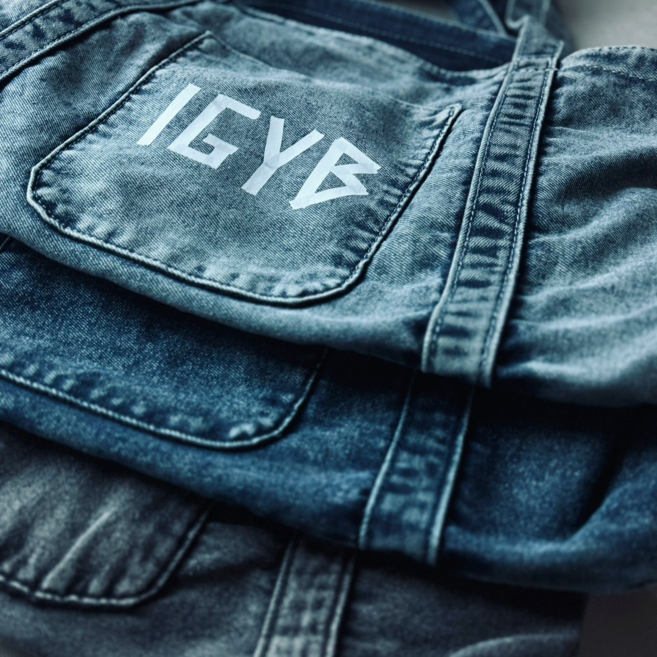 IGYB Denim Tote Bag | Available in 3 washes: Light Denim, Dark Denim and Black Denim