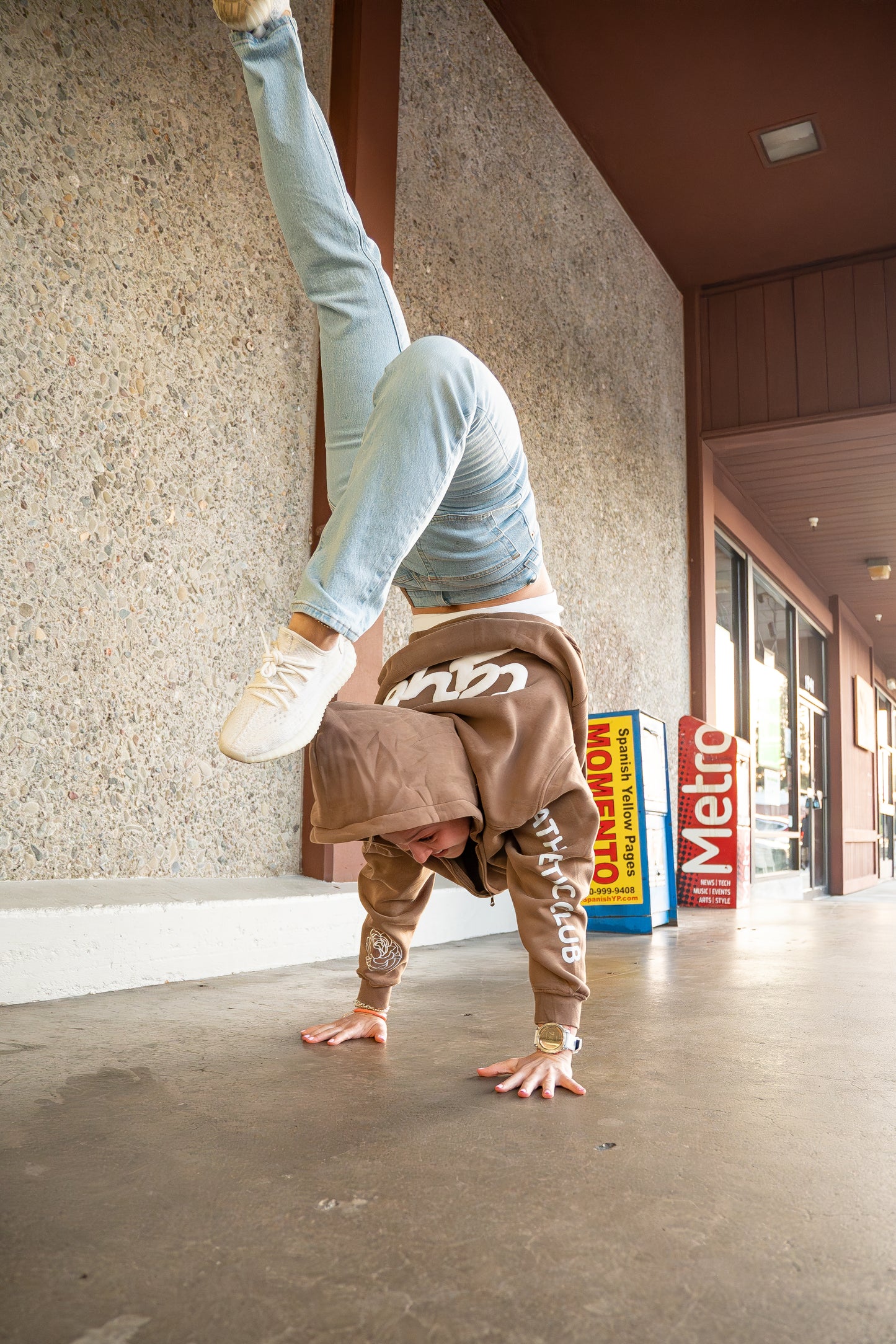 IGYB "Athletic Club" Zip Up Hoodie (Oversized Unisex - Embroidered Peony Logo)