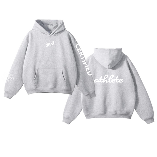 In the Club IGYB "Certified Athlete" Hoodie (Oversized Unisex - Embroidered Peony Logo)
