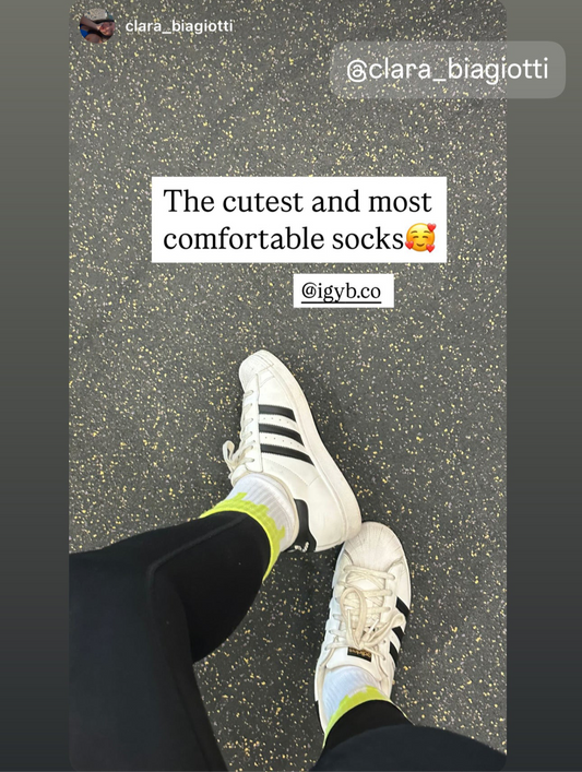 “Better Than” Socks (Neon Green Drip / White)