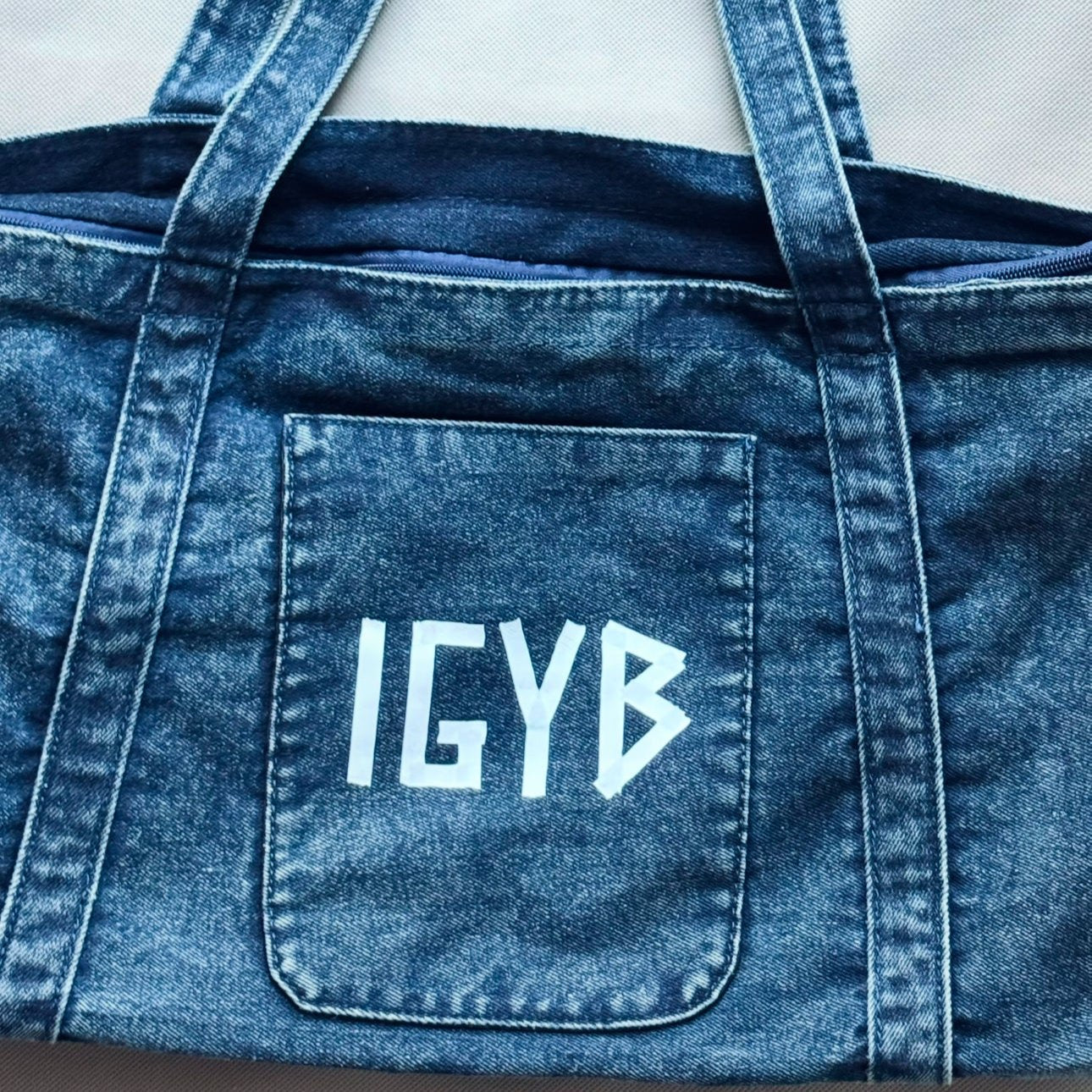 IGYB Denim Tote Bag | Available in 3 washes: Light Denim, Dark Denim and Black Denim