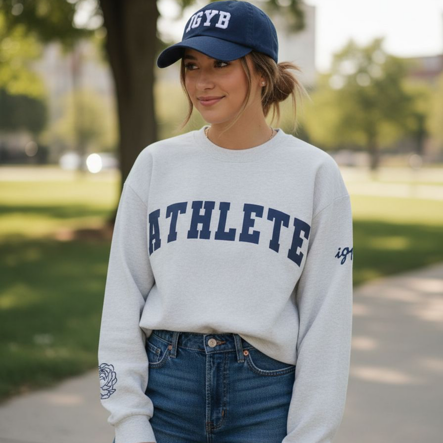 The Unbothered Athlete Sweatshirt in Marshmallow Gray