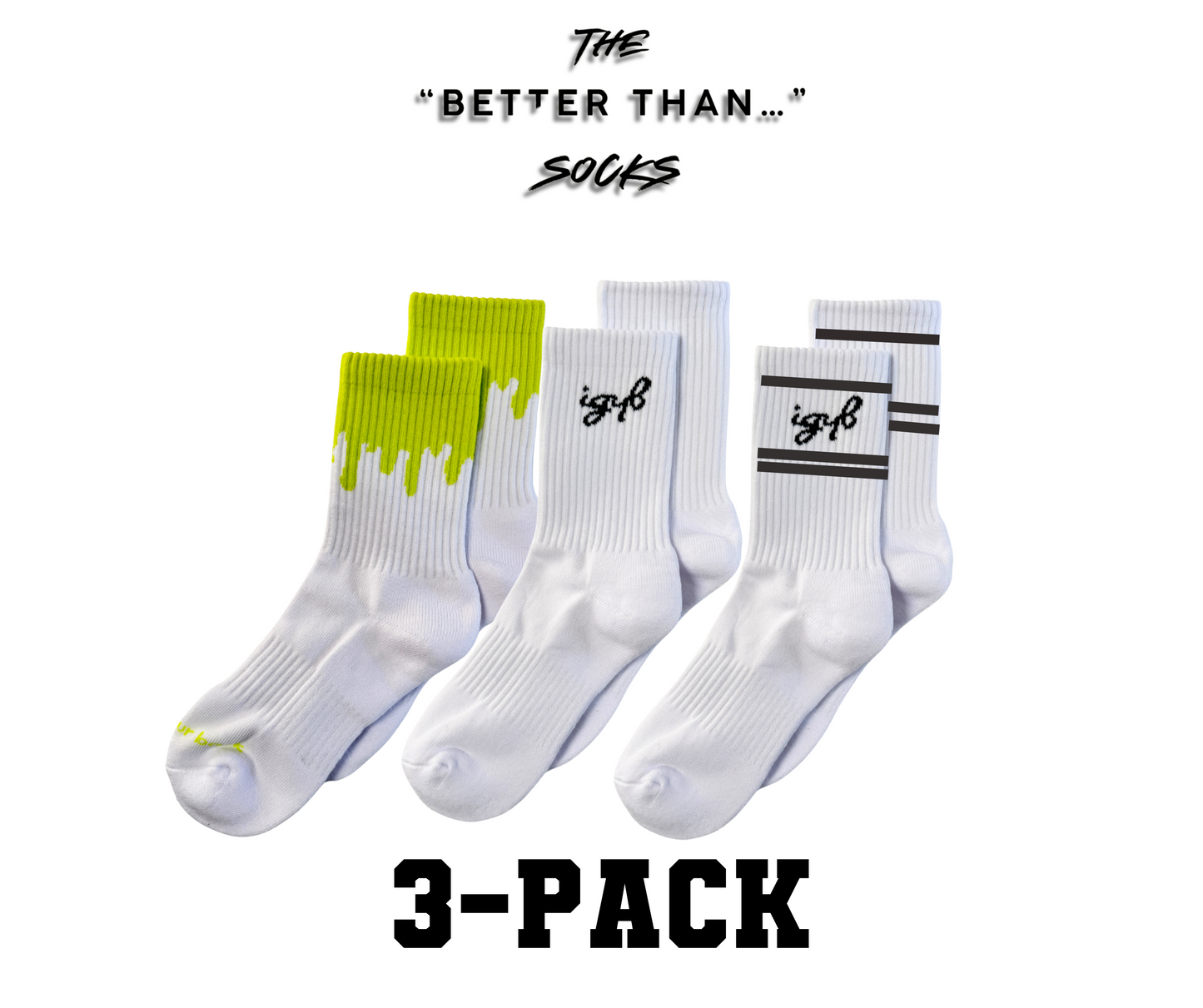 3-Sock Bundle (Size Medium)