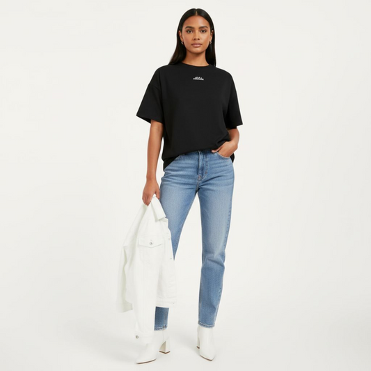 Simplecore Athlete Crewneck T-Shirt in Black