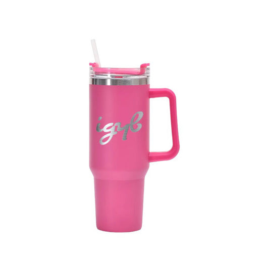 Stainless Steel Tumbler in Hot Pink
