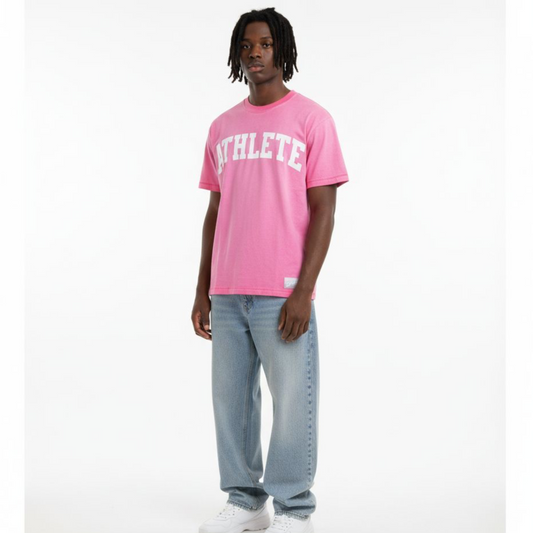 Athlete Crewneck T-Shirt in Pink