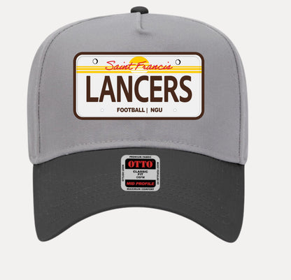 NGU Football Game Day Hats | Lancers Edition x Embroidered Patch | 5 Panel Mid Profile Baseball Cap