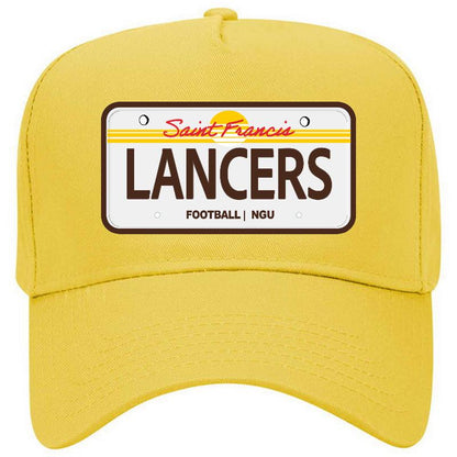 NGU Football Game Day Hats | Lancers Edition x Embroidered Patch | 5 Panel Mid Profile Baseball Cap