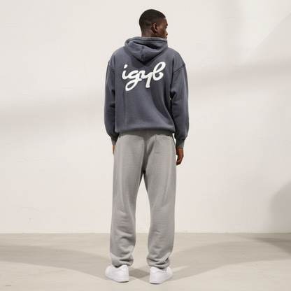 IGYB Athletic Club Zip-Up Hoodie in Vintage Wash Navy