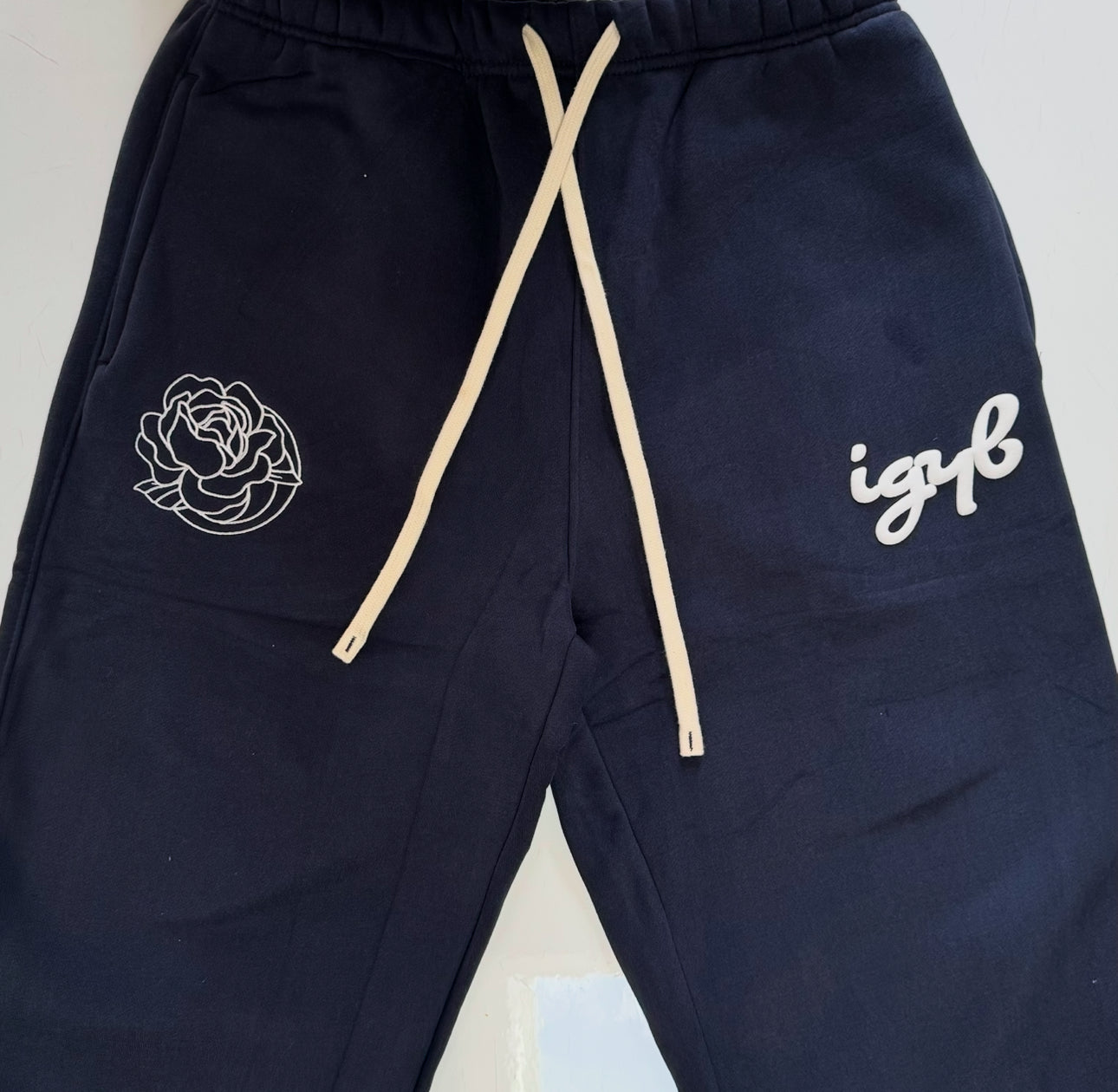 IGYB Peony Sweatpants in Navy