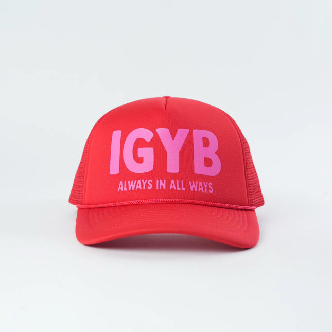 IGYB Trucker Hat in Red