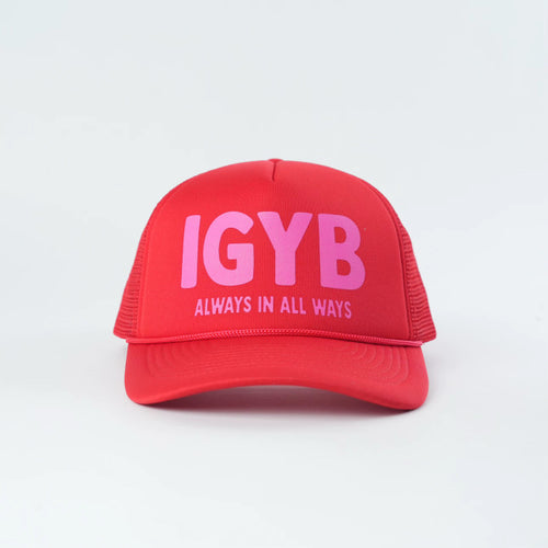 IGYB Trucker Hat in Red