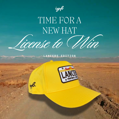 NGU Football Game Day Hats | Lancers Edition x Embroidered Patch | 5 Panel Mid Profile Baseball Cap