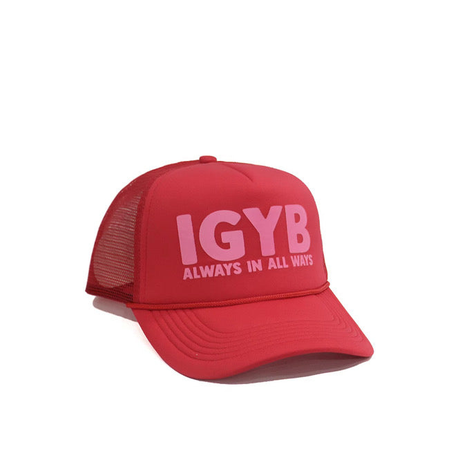 IGYB Trucker Hat in Red