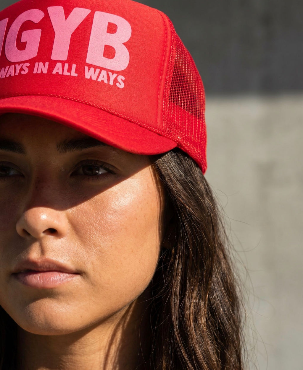 IGYB Trucker Hat in Red