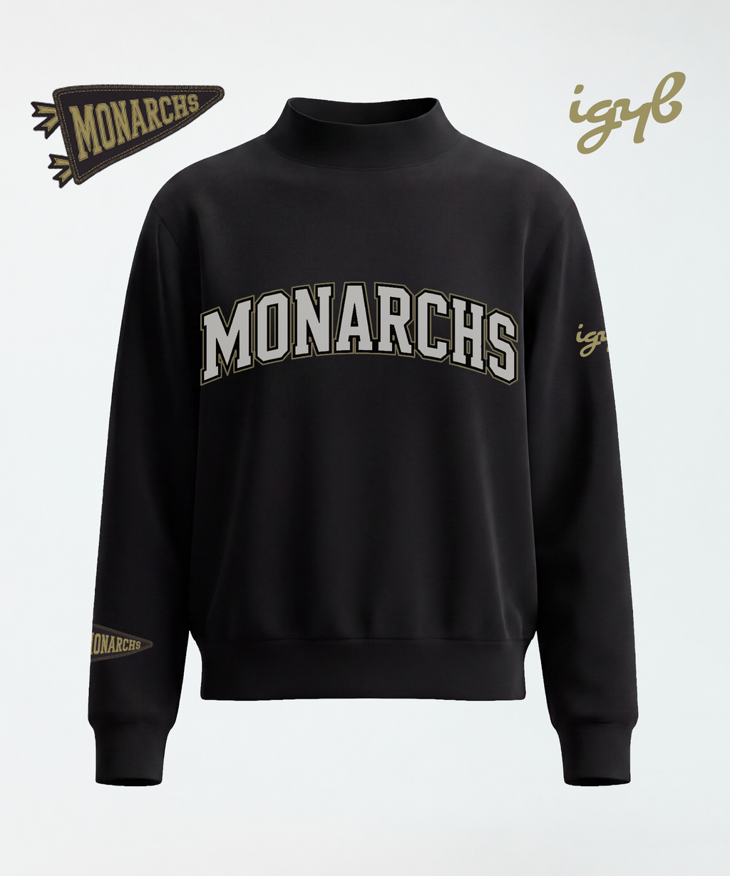 IGYB Monarchs Mockneck | Black