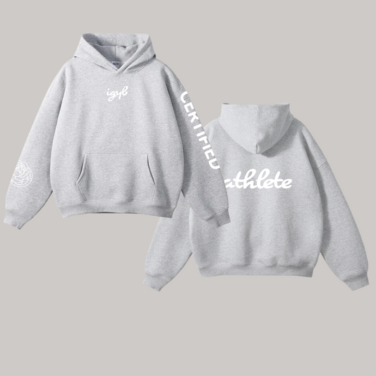 In the Club IGYB "Certified Athlete" Hoodie (Oversized Unisex - Embroidered Peony Logo)