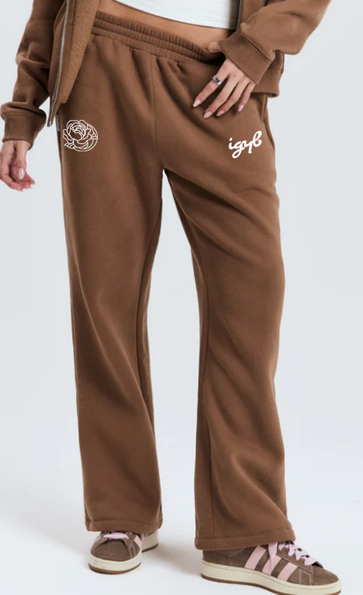 IGYB Sweatpants 'In the club' w/ embroidered Peony and IGYB logo