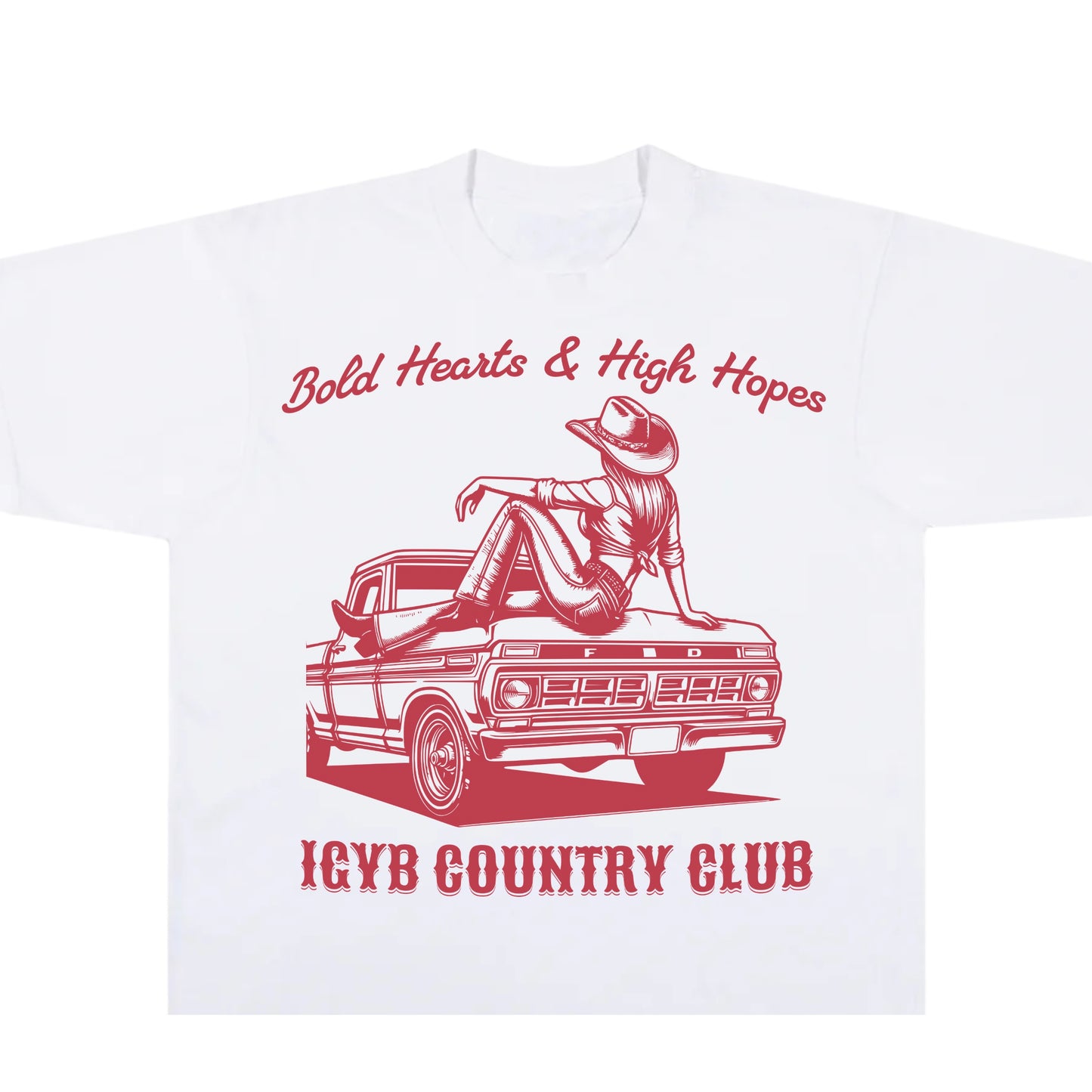 Bold Hearts & High Hopes | 100% Cotton Oversized Crop Top | White