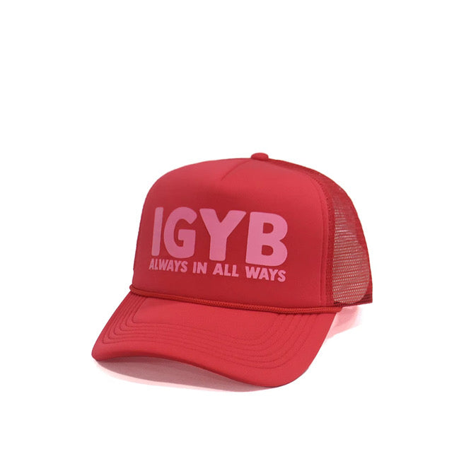 IGYB Trucker Hat in Red