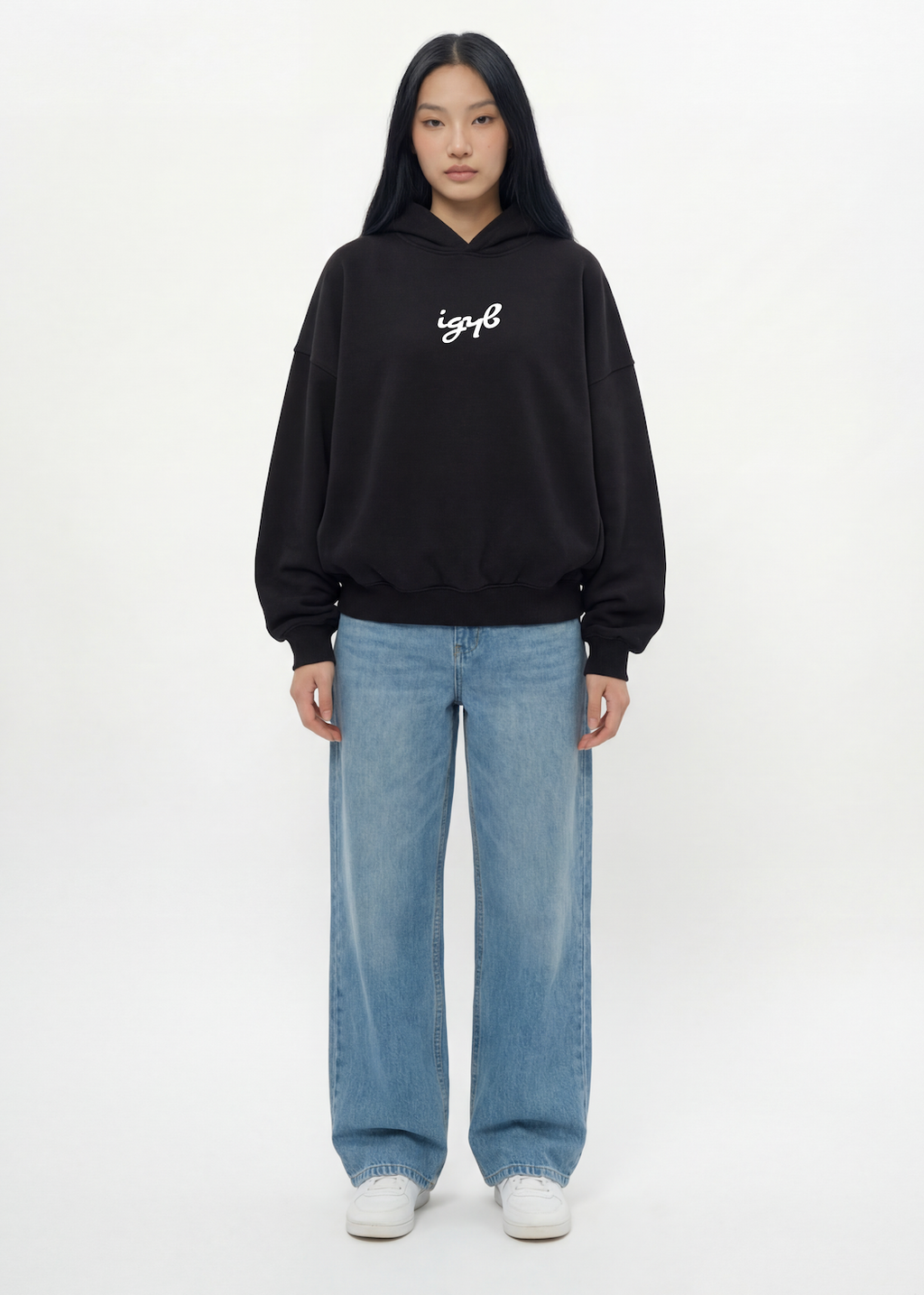 Athlete Hoodie in Black (Oversized / Unisex)