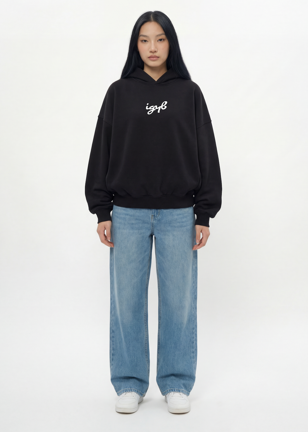 Athlete Hoodie in Black (Oversized / Unisex)