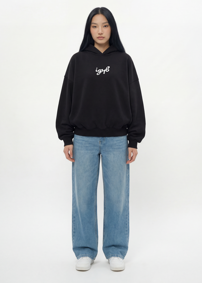Athlete Hoodie in Black (Oversized / Unisex)