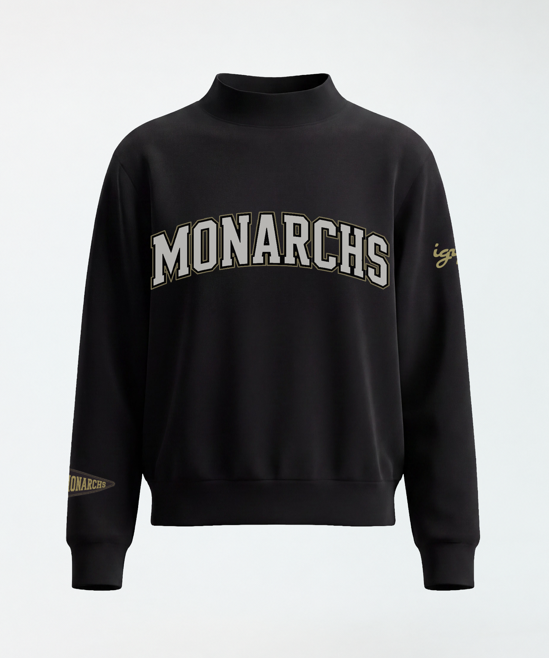IGYB Monarchs Mockneck | Black