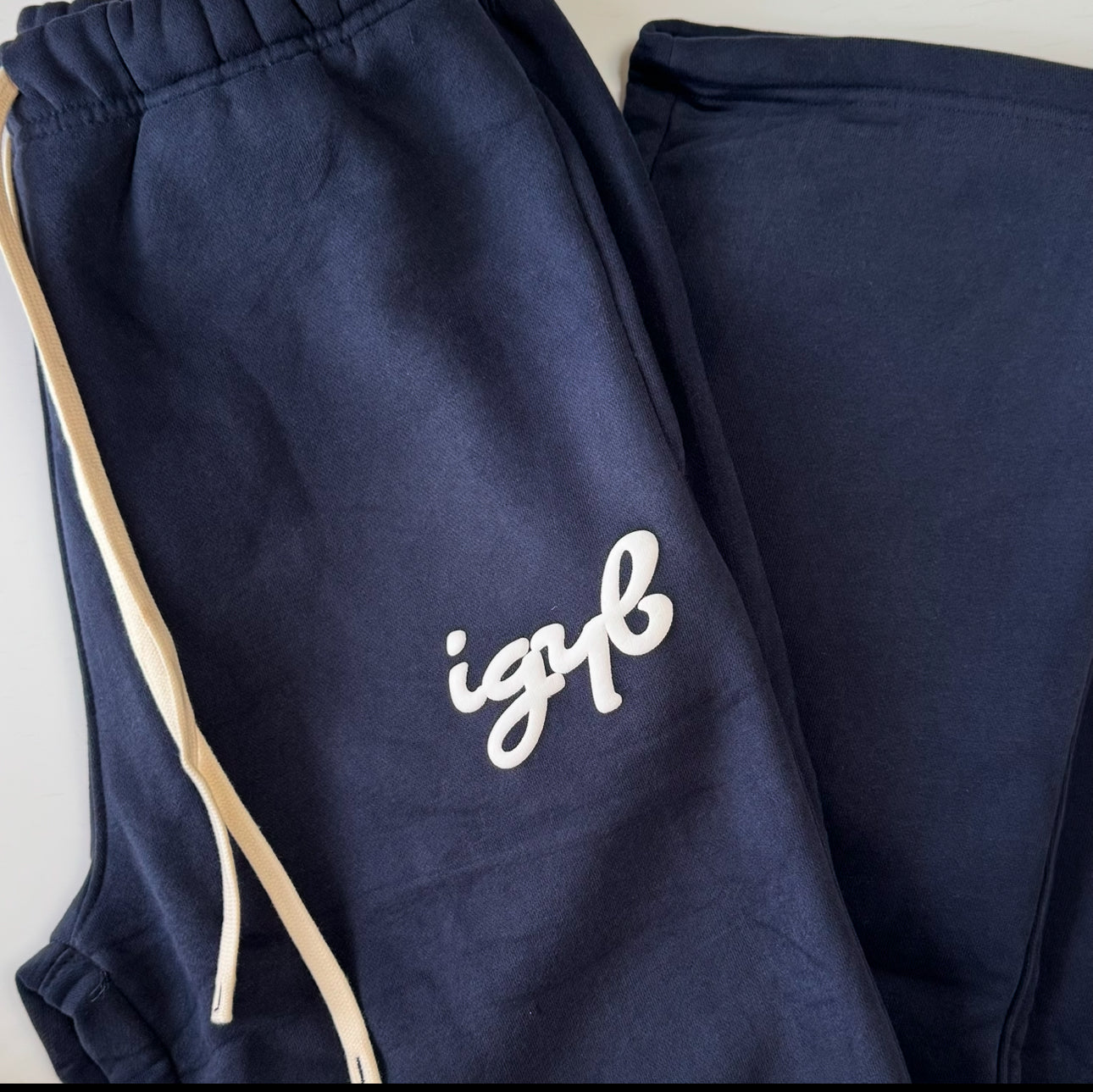 IGYB Peony Sweatpants in Navy