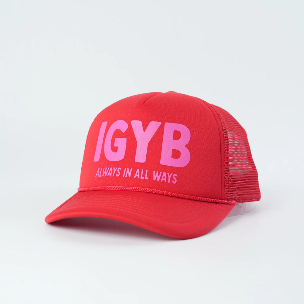 IGYB Trucker Hat in Red