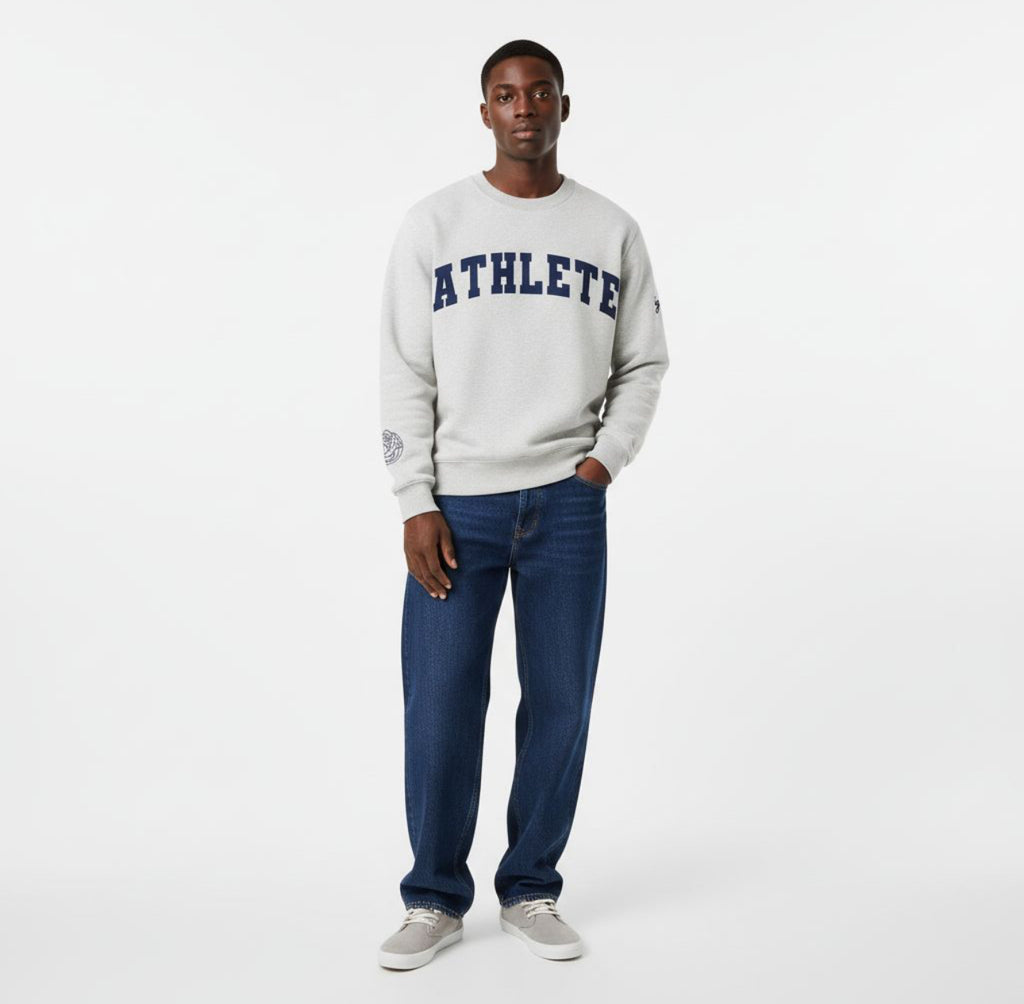 The Unbothered Athlete Sweatshirt in Marshmallow Gray