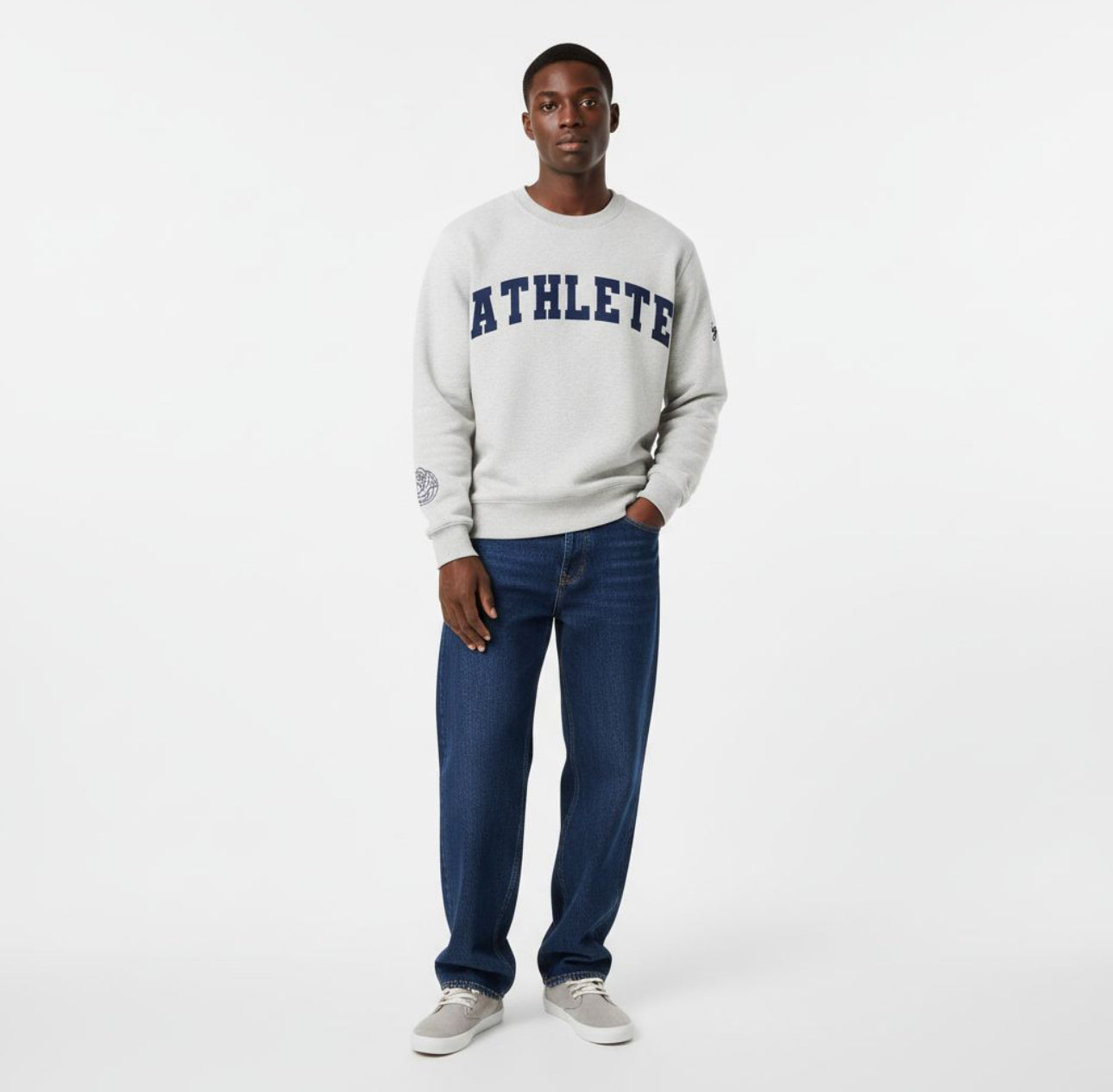 The Unbothered Athlete Sweatshirt in Marshmallow Gray