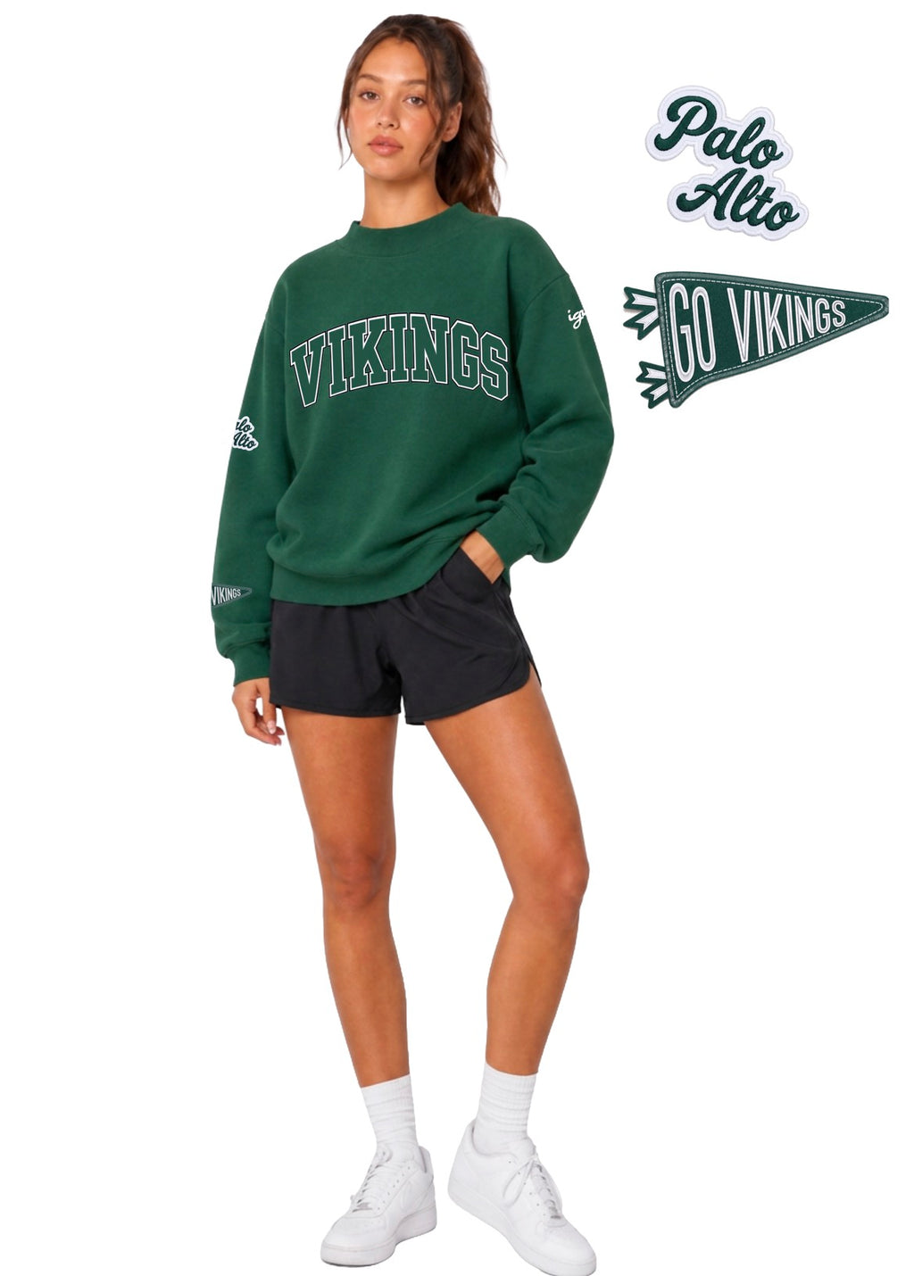 Palo Alto Vikings Mockneck | Green