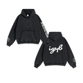 IGYB Athletic Club Zip-Up Hoodie in Vintage Wash Black