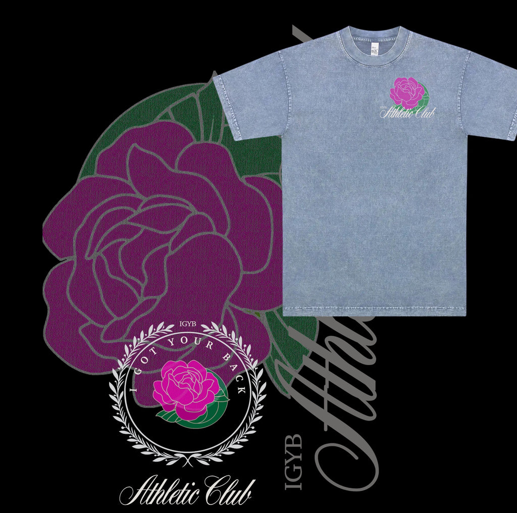 The Sky Athletic Club T-Shirt in Wash Light Blue