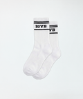 Varsity Socks | White x Black Stripes