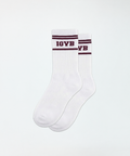 Varsity Socks | White x Black Stripes
