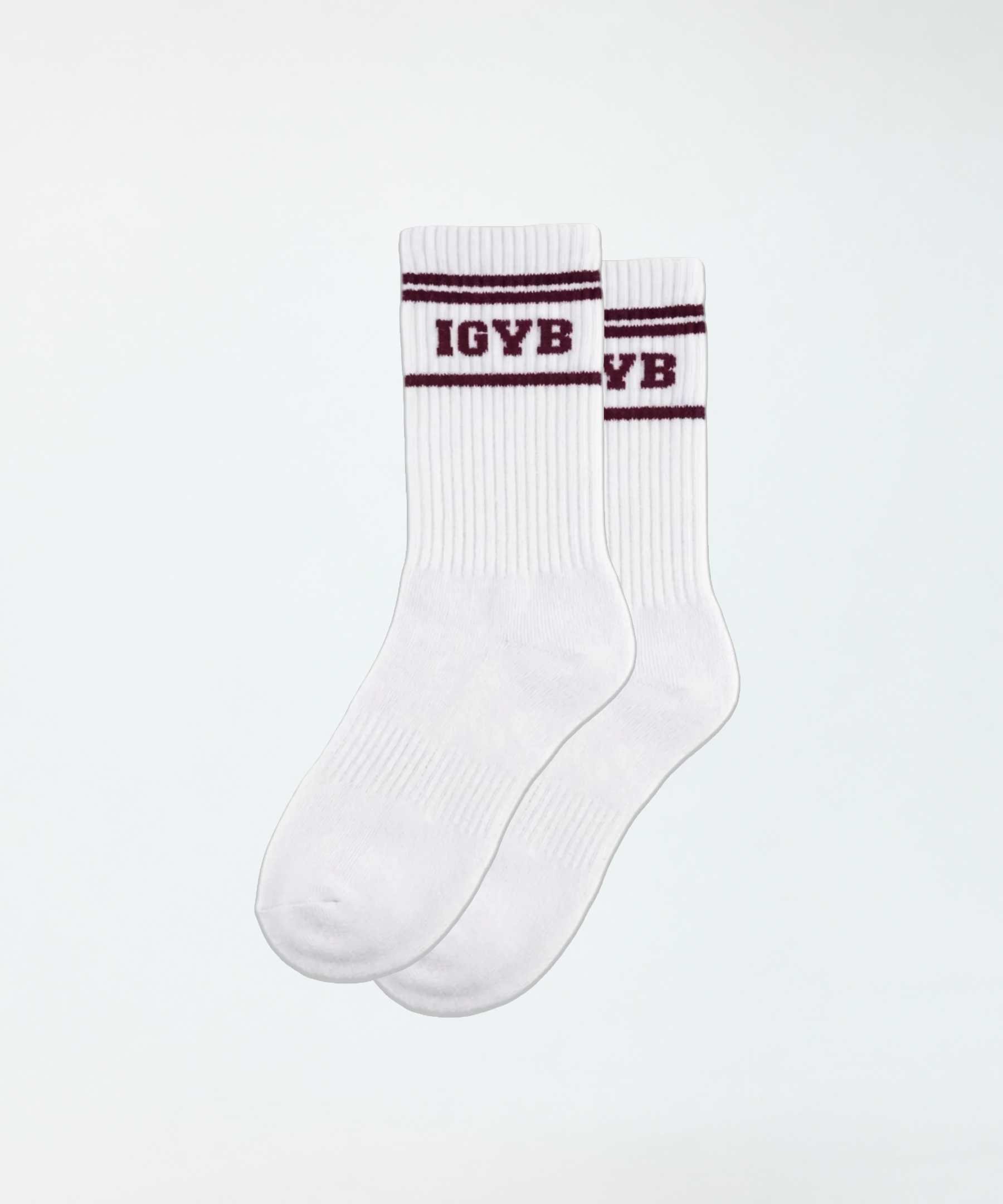 Varsity Socks | White x Black Stripes