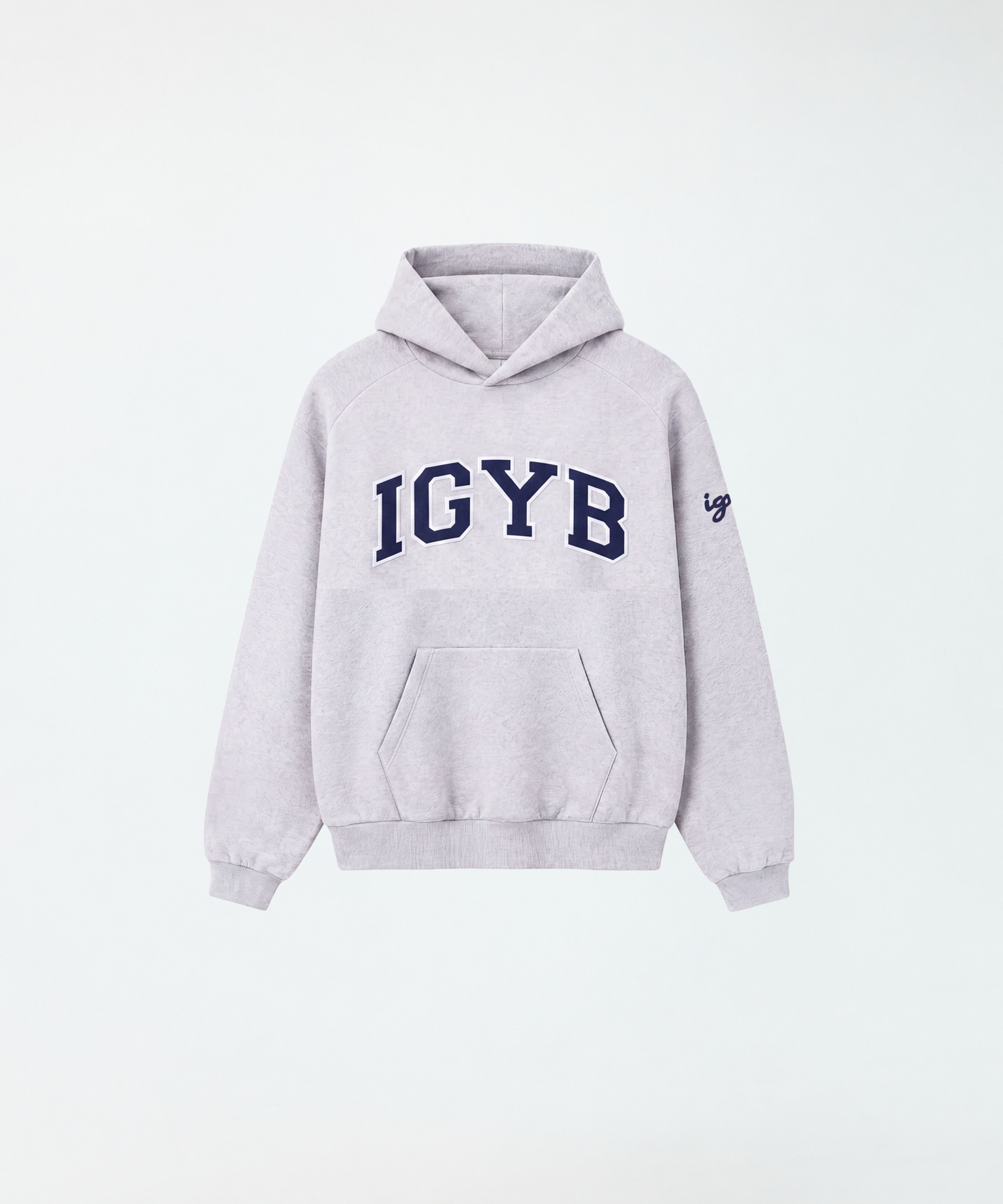 Playmaker Hoodie | Gray x Blue Varsity Letters