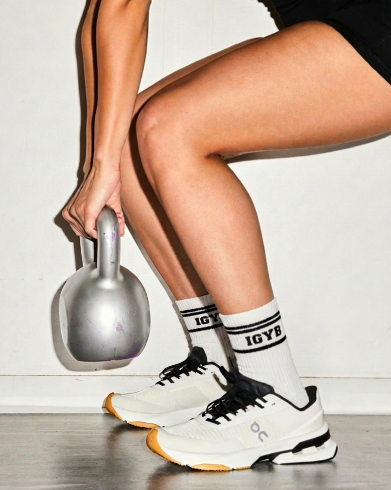 Unisex IGYB Varsity Socks | White x Black Stripes