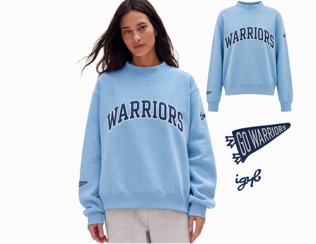 Valley Christian Warriors Mockneck | Light Blue