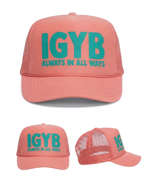 IGYB Trucker Hat in Peach