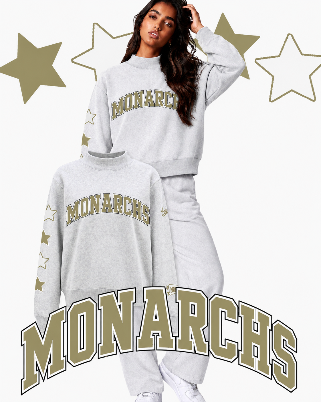 IGYB Monarchs “Star” Mockneck | Gray