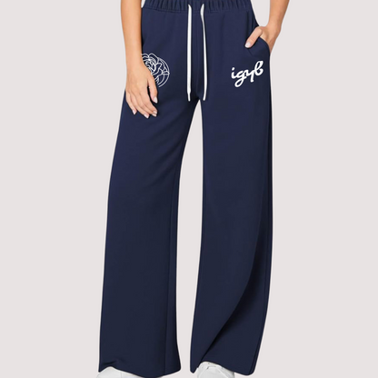 IGYB Peony Sweatpants in Navy