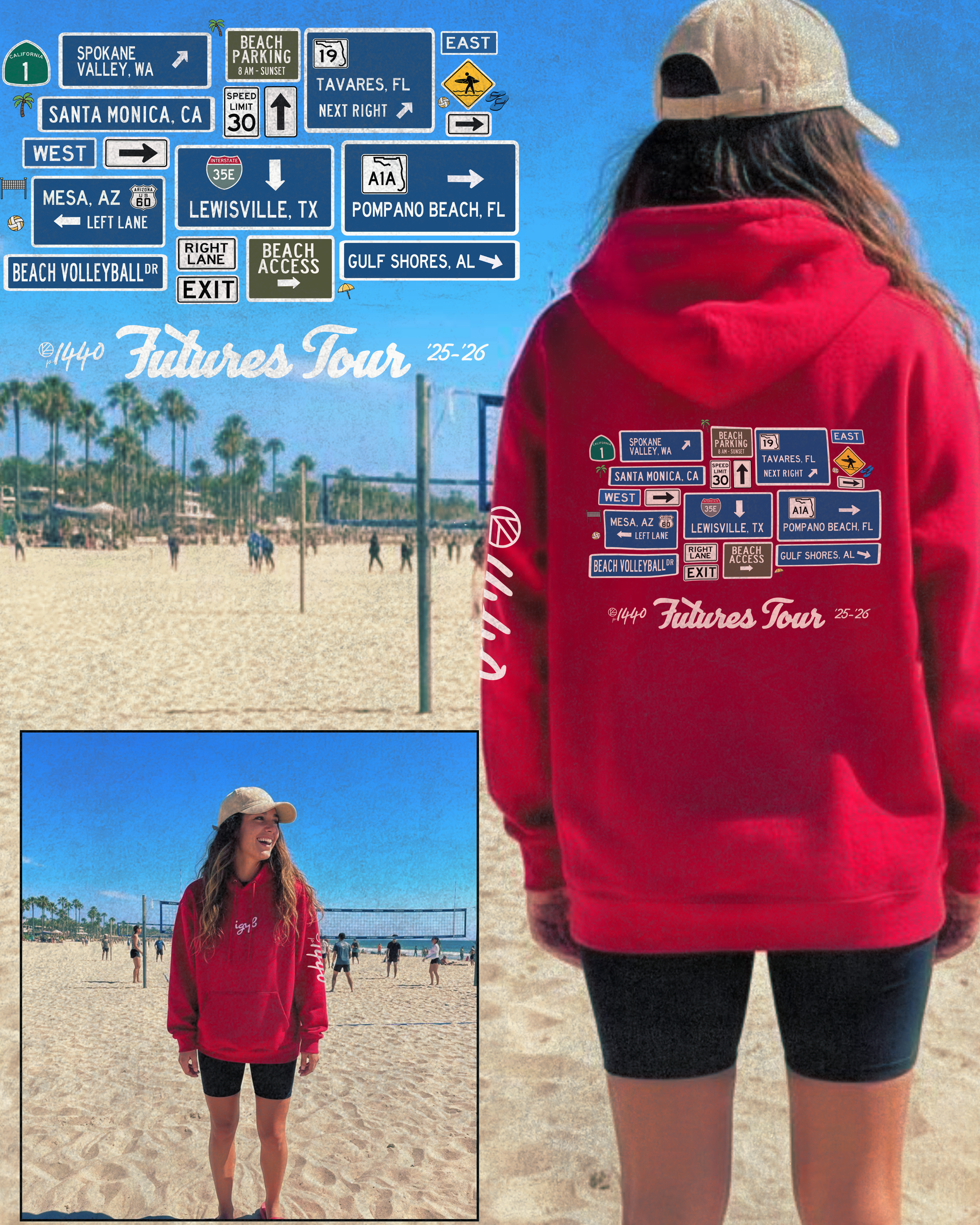 IGYB x p1440 Futures Tour Hoodie (’25–’26) | Red