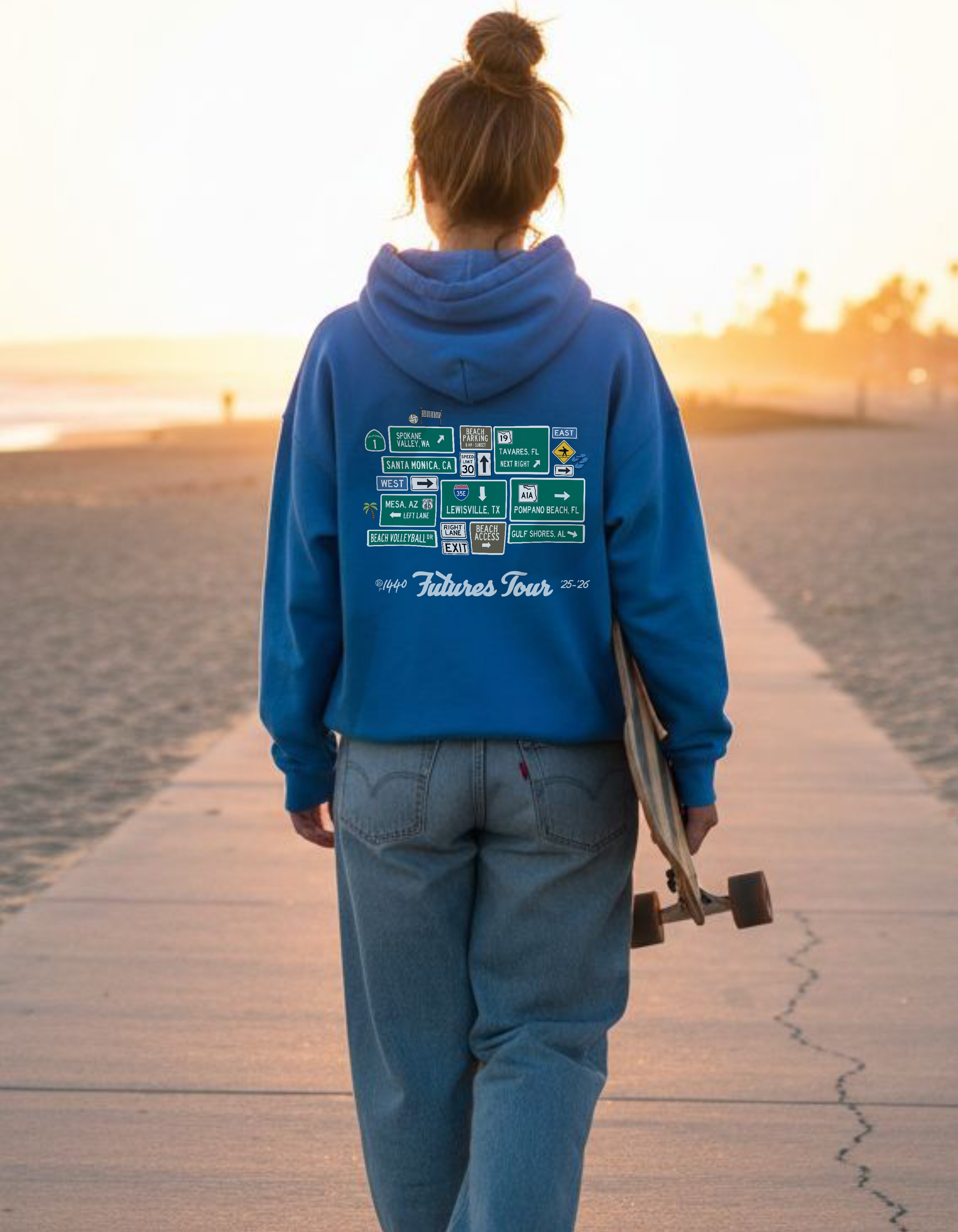 IGYB x p1440 Futures Tour Hoodie ('25–'26) in Blue IGYB x p1440 Futures Tour Hoodie ('25–'26) in Blue