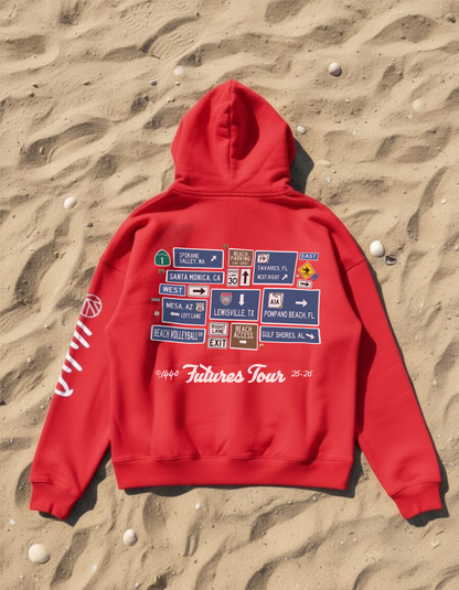 IGYB x p1440 Futures Tour Hoodie (’25–’26) | Red